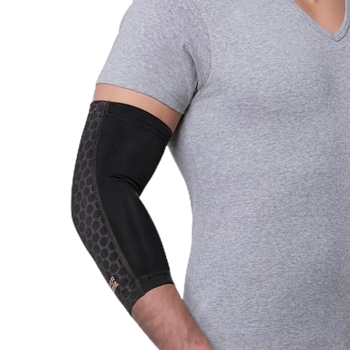 Copper Fit unisex adult Elbow Compression Sleeve Hosiery, Black, Large US - Image 4