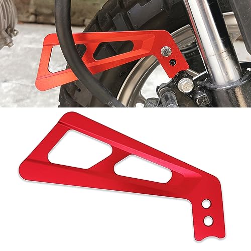 Kurvia Aluminum Front Brake Line Protector Compatible with Honda Monkey 125 All Models Red - Image 1