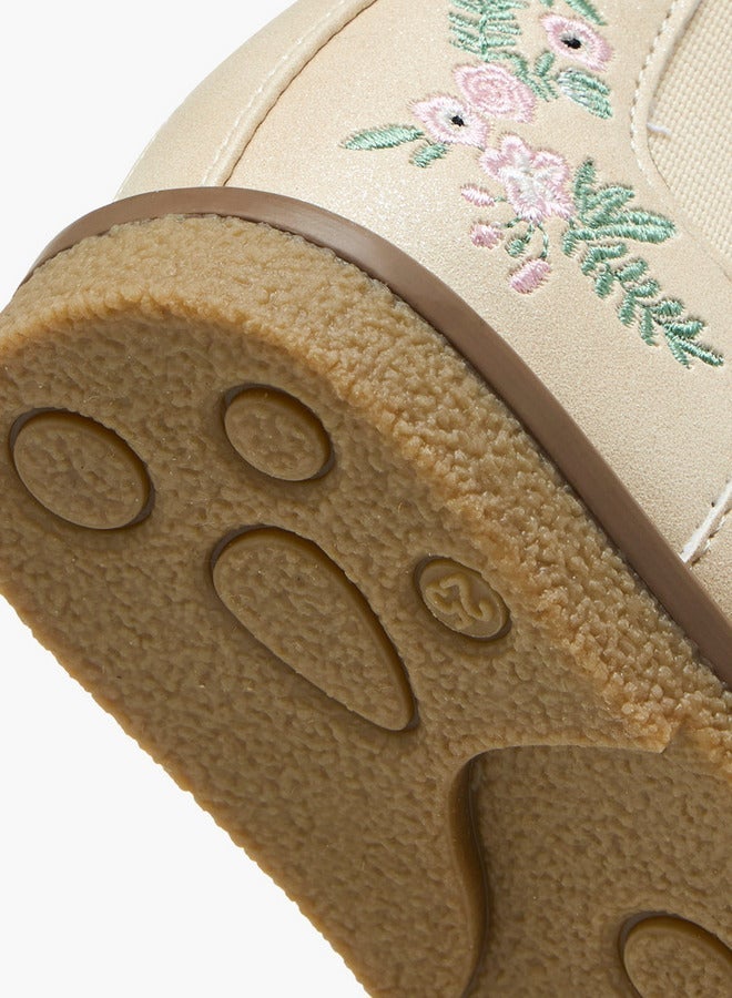 JUNIORS Embroidered Ankle Boots with Zip Closure - Image 5