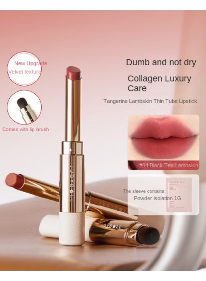 velvet Matte Lipstick, Slim Tube Lipstick, Lip Gloss, Hydrating And Moisturizing, Long-lasting, Brightening - Image 1
