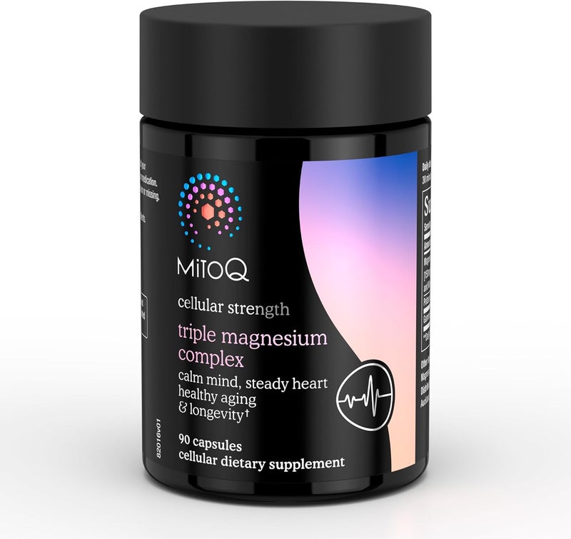 MitoQ Triple Magnesium Complex  Magnesium Glycinate Taurinate Oxide with GABA for Heart Health Stress Management  Deeper Sleep  High Absorption  90 Capsules - Image 2
