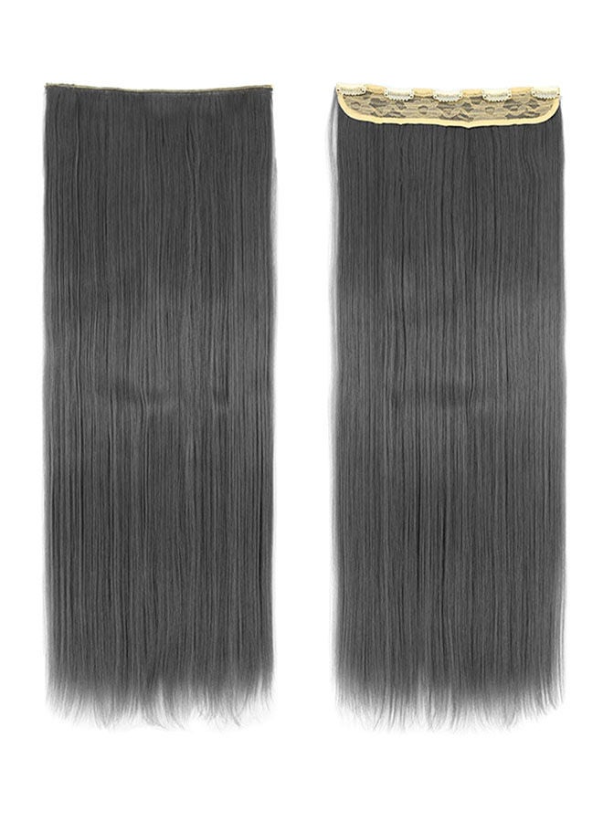 NIBEMINENT One Piece Elegant Lace Straight Hair Wig Grey 70cm