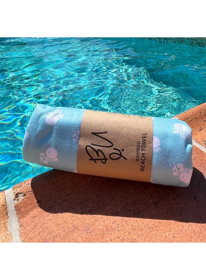 BU Towels Turathi Beach Towels | Eco-Friendly | Ultra-Soft &amp; Lightweight | Made from Bamboo viscose, &amp; recycled polyester (90 x 170 cm)