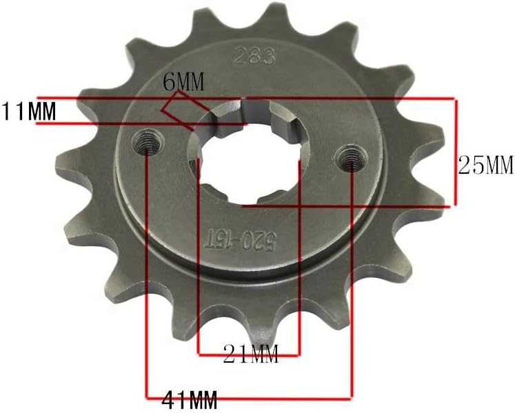 QASULER 520 Motorcycle Front Sprocket 14T/15T - Image 3