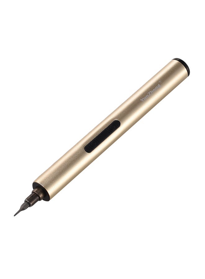 NIBEMINENT USB Rechargeable Electric Screwdriver Gold - Image 1