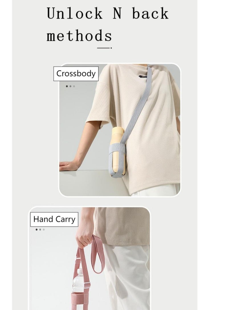 حزام زجاجة مشروب محمول للخروج الترمس كوب كم كروس بودي يمكن حمله على زجاجة ماء للأطفال مع حبل - Image 5