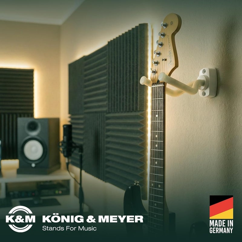 K.M Stands 16280.014.00 Guitar wall mount - white with translucent support elements - Image 4