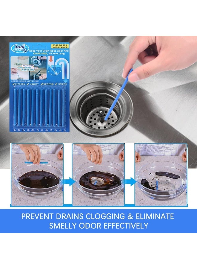 ECVV عصي تصريف ECVV منظف التصريف 72 قطعة عصي مزيل الروائح - Image 2