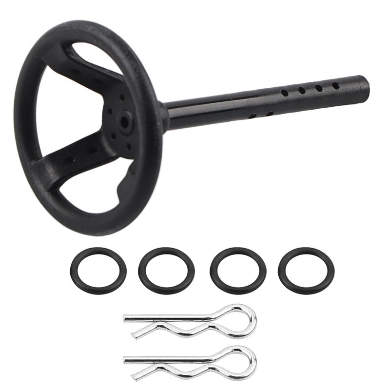 RC Steering Wheel: 1/10 Scale - Easy To Install And Remove Universal Steering Wheel for 1/10 Scale RC Crawler Car RC Replacement Parts - Image 1