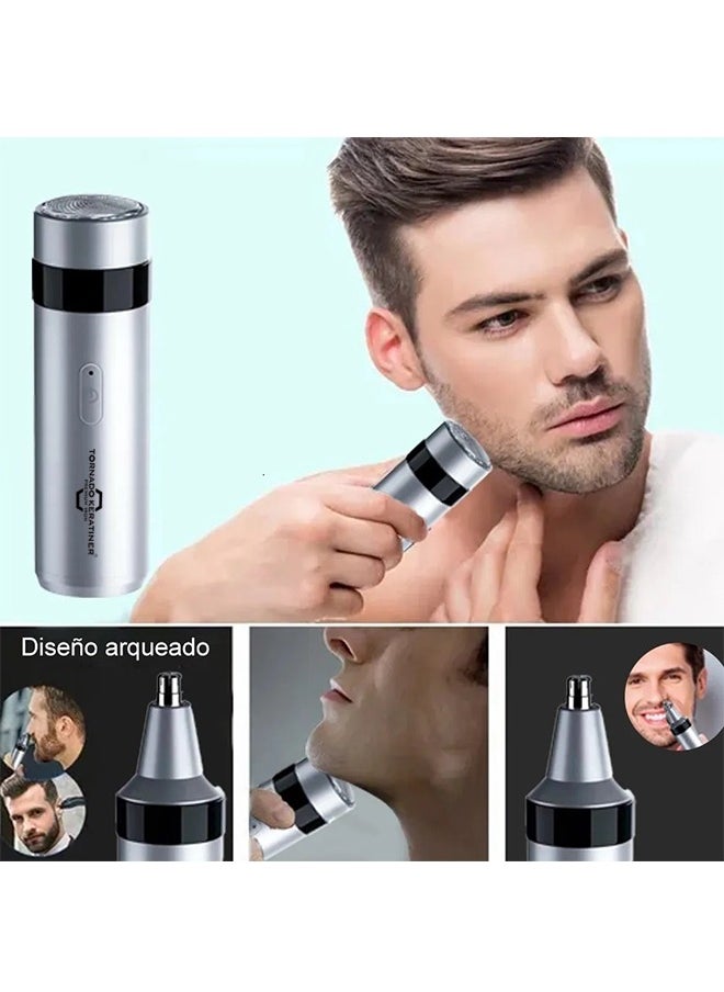 Tornado Keratiner 2-in-1 Men's shaver and nose Hair Set Black/Silver 11.3x3.34x3.34cm  - Image 3