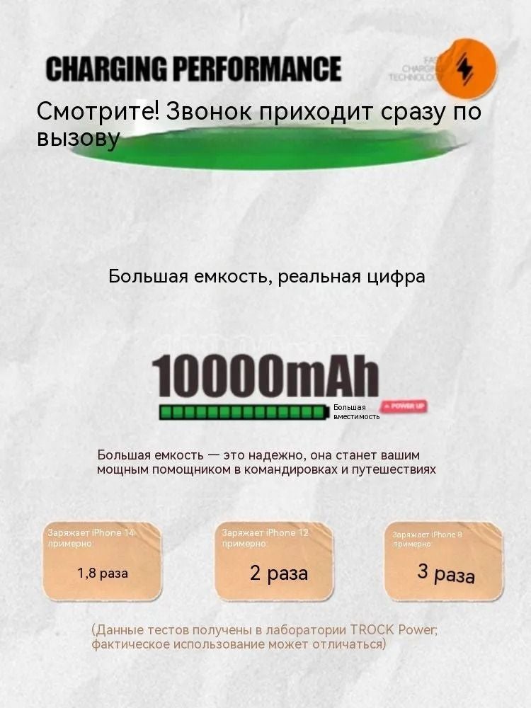 Trozk BB Beeper Portable Power Bank 10000mAh Retro Pager Design PD 30W (tp01-10-30w), White - Image 4
