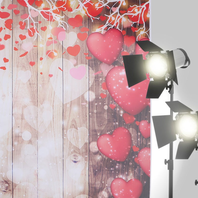 Love Backdrop Valentine's Day Photo Background Cloth Plank Photo Prop - Image 4