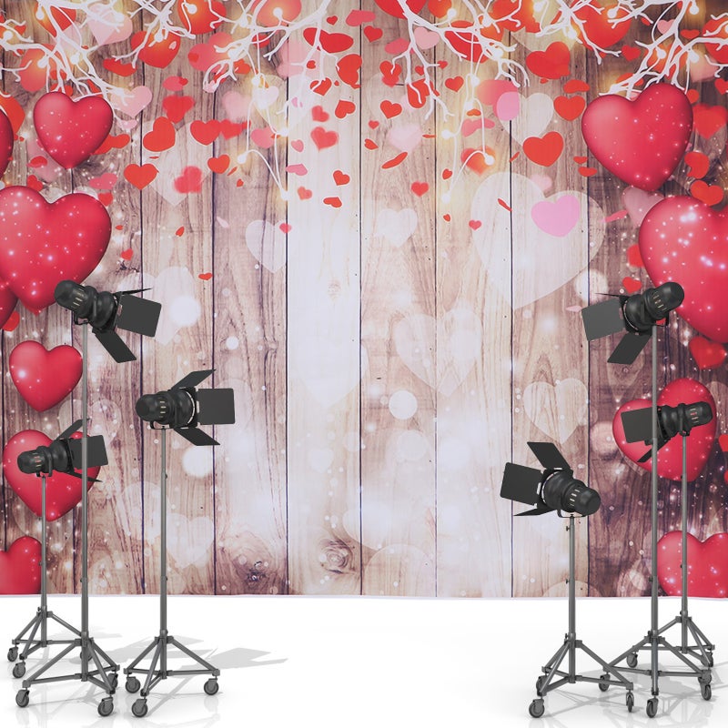 Love Backdrop Valentine's Day Photo Background Cloth Plank Photo Prop - Image 3