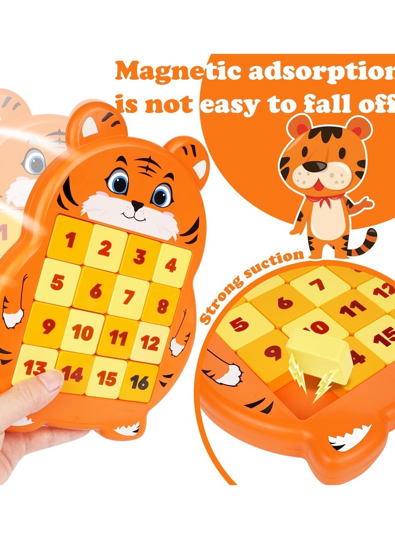 Slide Puzzle Games, Challenging Math Puzzle Toys for Kids, Teens, and Adults, Handheld Brain Teaser Tangram Jigsaw IQ Game, Travel-Friendly Fidget Toy for STEM Learning - Image 3