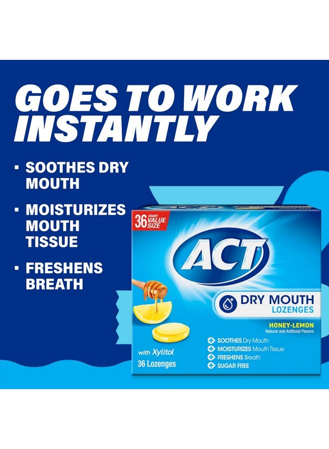 ACT Dry Mouth Lozenges With Xylitol, 36-Count, Sugar Free Honey-Lemon - Image 4