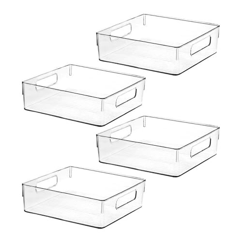 ShelfShaper Clear Plastic Storage Bins, Pantry Organizers and Storage, Kitchen Organization and Storage Containers Bins for Organizing, Fridge, Freezer, Bathroom, Pantries, Medicine Cabinet Organizer Bin - Image 1