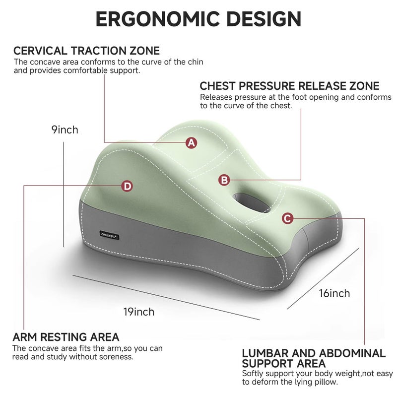 GDLKPS Adult and Teenage Bed Reading Pillow, Seated Support Cushion Sofa/Floor Seating Aid, suitable for relieving heartburn, acid reflux, back pain, and neck pain, while providing reading height support. - Image 2