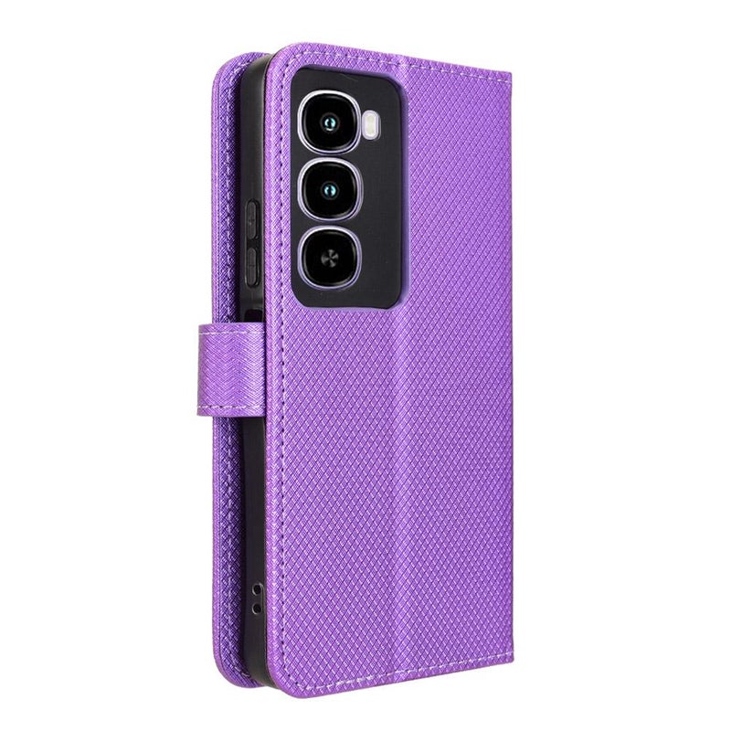 erorex For itel City 100 4G Diamond Texture Leather Phone Case(Purple) - Image 3