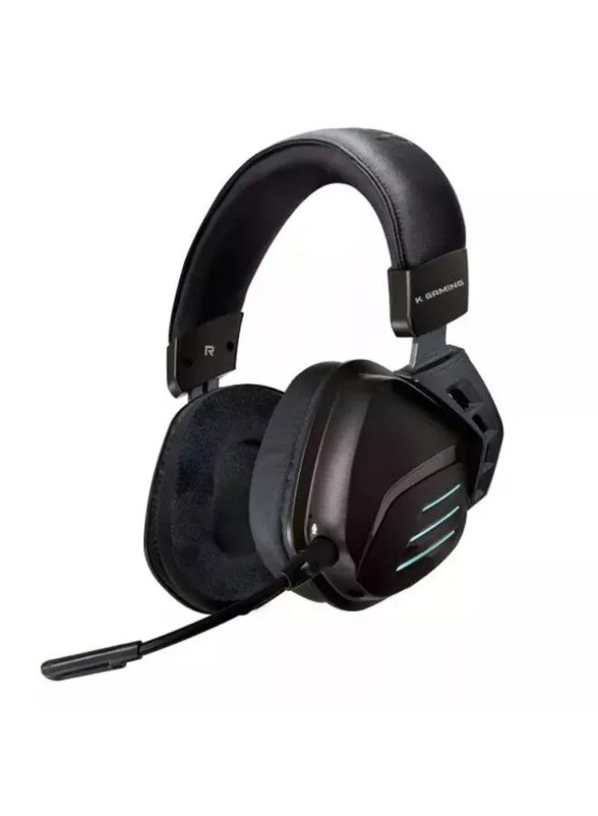 k Gaming KGaming K20 Over-Ear Wireless Gaming Headset with 25-Hour Battery Life and Noise Cancelling Mic, Black - Image 2