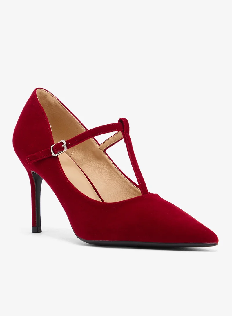 ايلا كعب كلاسيكي عالي مع حزام بإبزيم