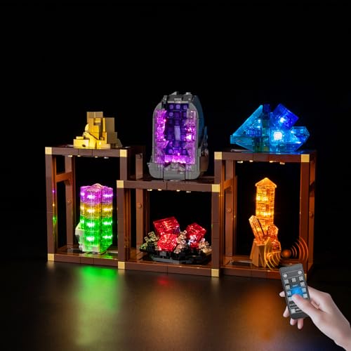 BrickSoul Advanced RC Light Kit for Lego 21362 Mineral Collection Building Set Upgraded Wireless ONOff Dimming Zonal Lighting with Hidden Cable Tech 21362 Set NOT Included - Image 1
