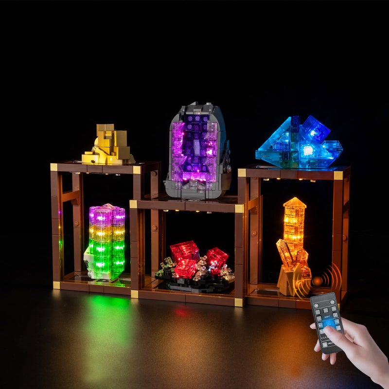 BrickSoul Advanced RC Light Kit for Lego 21362 Mineral Collection Building Set Upgraded Wireless ONOff Dimming Zonal Lighting with Hidden Cable Tech 21362 Set NOT Included - Image 3