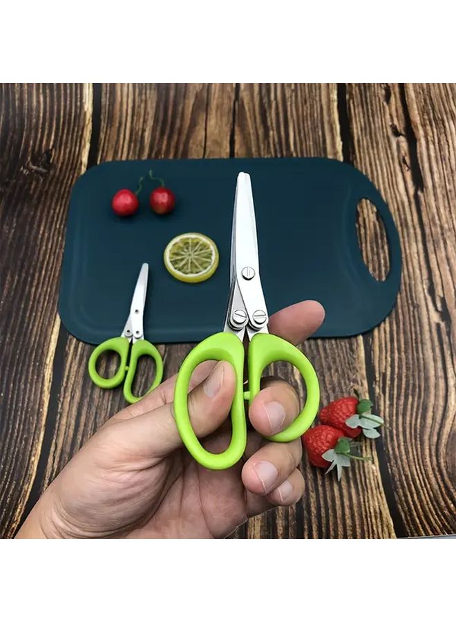 Stainless Steel Three Layer Kitchen Scissors Heavy Duty Multifunctional Food Grade Safe Detachable Design With Cover Ergonomic Handle For Cutting Vegetables Seaweed Portable Kitchen Shears For Home Cooks - Image 5