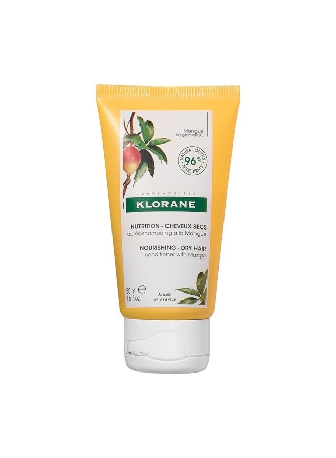 Klorane Nourishing Conditioner with Mango Butter, Moisturize and Hydrate Dry Hair, Paraben, Silicone, Sulfate Free, 1.6 oz. - Image 1