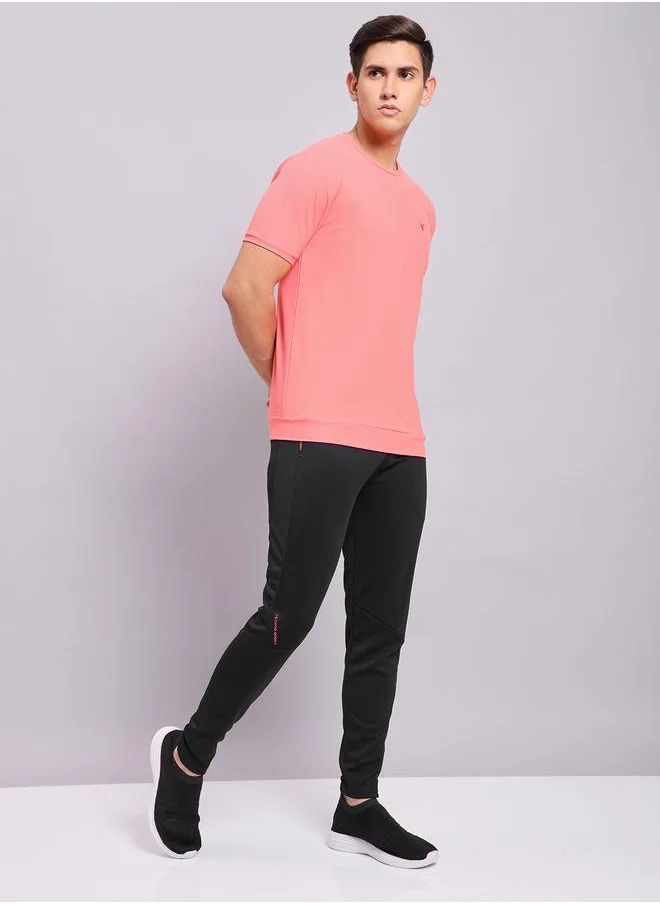 تكنوسبورت Technosport Mid Rise Solid Slim Fit Trackpants