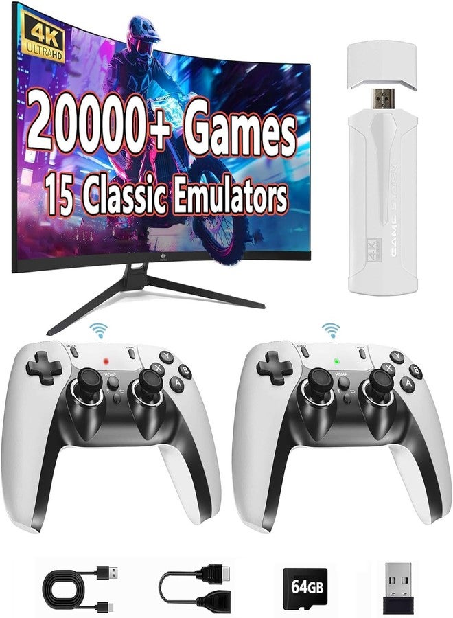 جهاز ألعاب فيديو SSR الجديد لعام 2025، جهاز ألعاب فيديو كلاسيكي للتلفزيون، مزود بأكثر من 20 محاكيًا مدمجًا، وأكثر من 20 ألف لعبة، ومخرج HDMI، ومحاكيات ألعاب كلاسيكية بتردد 2.4 جيجا هرتز، سهل الاستخدام، ما عليك سوى توصيله وتشغيله. - Image 1