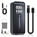 Yeaban Tire Inflator Portable Air Compressor4X Faster 150 PSI Rechargeable Battery 12V DC Dual Power Supply Smart Air Pump for Car Motorcycle Bicycle Ball with LED SOS Lighting Black - Image 2