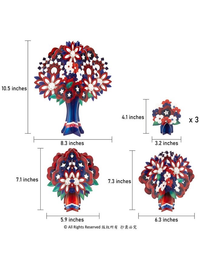 Decor365 Red Blue White Party Centerpiece 4Th July Independence Day Table Decorations Memorial Day Patriotic Party Decorations Bridal Bachelorette Baby Shower Birthday Party Supplies  - Image 3