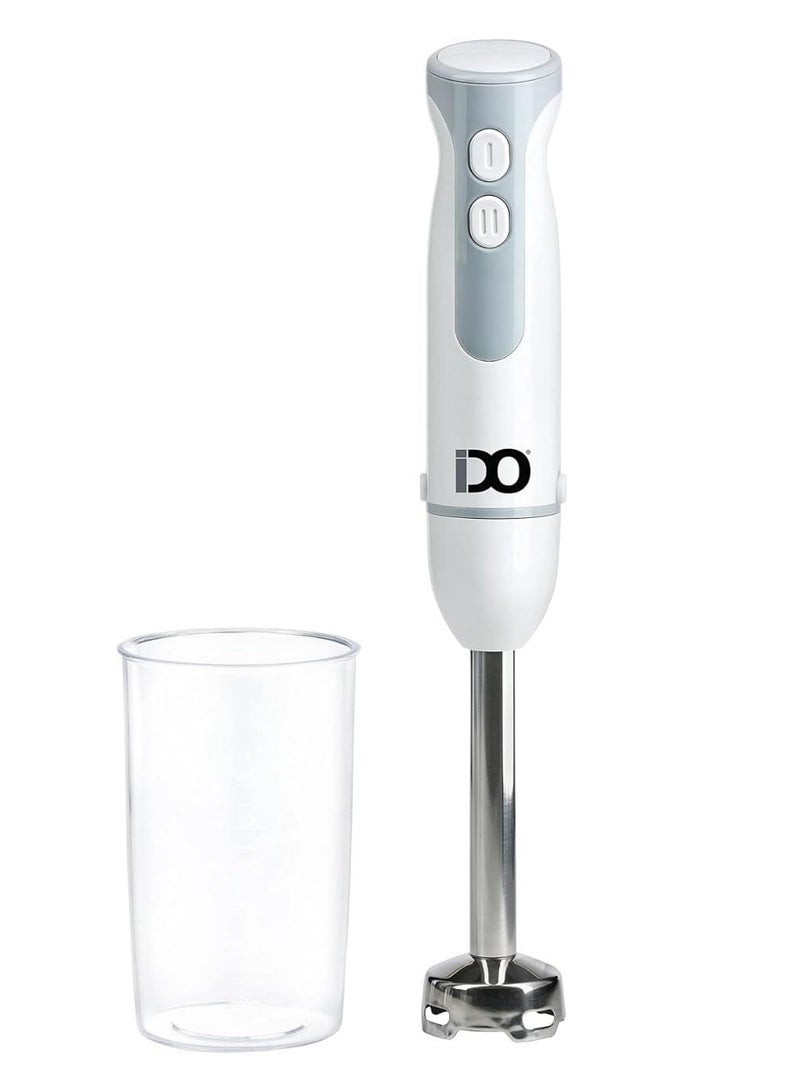خلاط يدوي من ايدو - 800 واط - سرعتين - سعة دورق 600 مل - ابيض - HBL800-WH