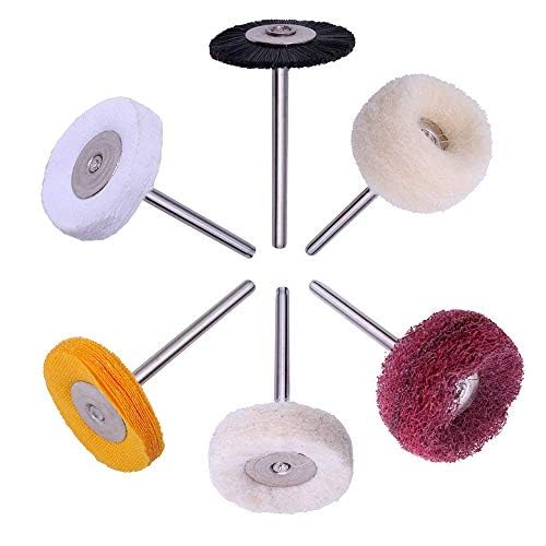SWISSO 6Pcs Mini Abrasive Wheel Buffing Polishing Set Fit for Compatible Rotary Tools - Image 2