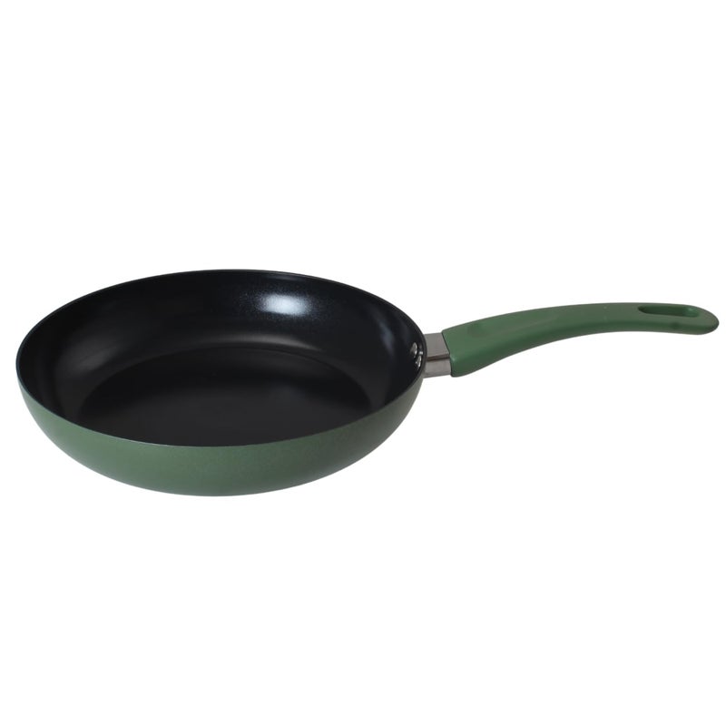 PLUMM Get Non Stick Frying Pan | Granite Omlette Egg Pan | Induction&Gas Fry Pan | PFOA Free | Fry Pan, 1 Year Warranty (28cm,Green) - Image 1