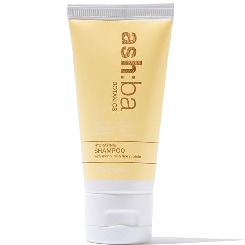 Ashba Botanics Hydrating Shampoo For Men & Women with Dry, Frizzy, Curly & Wavy Hair | Gently Cleanses, Soothes Scalp with Green Tea, Shea Butter, Rice & Quinoa Protein | Paraben, Sulphate Free - 50ml - Image 1