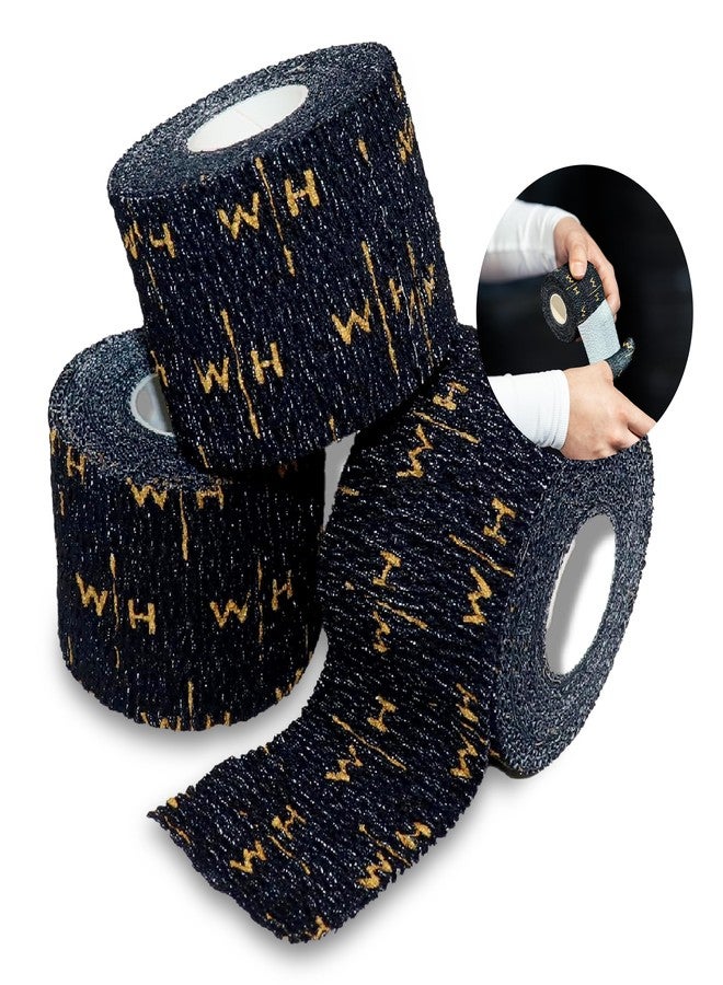 Weightlifting House Weight Lifting Thumb Tape: Athletic Grip Tape, Finger Extra Adhesive Tape for Workout - Body Tape, Sports Tape Perfect for Weightlifting - Sports Tape, Athletic - 7m/23ft (Black) - Image 1