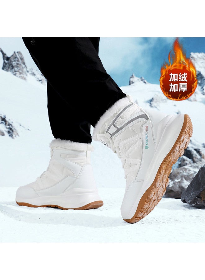 Flying in the snow Snow Flying 25 Years Winter Fleece Warm High-top Thick Sole Large Size Snow Boots Cotton Boots Casual Boots Men's Boots Women's Boots - Image 5