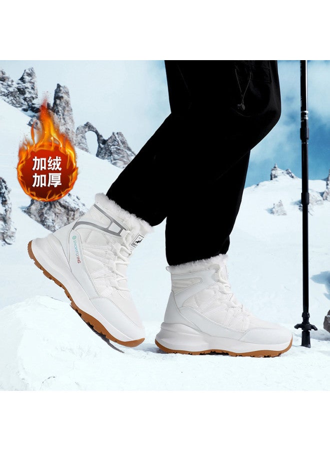Flying in the snow Snow Flying 25 Years Winter Fleece Warm High-top Thick Sole Large Size Snow Boots Cotton Boots Casual Boots Men's Boots Women's Boots - Image 4