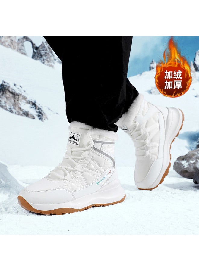 Flying in the snow Snow Flying 25 Years Winter Fleece Warm High-top Thick Sole Large Size Snow Boots Cotton Boots Casual Boots Men's Boots Women's Boots - Image 2