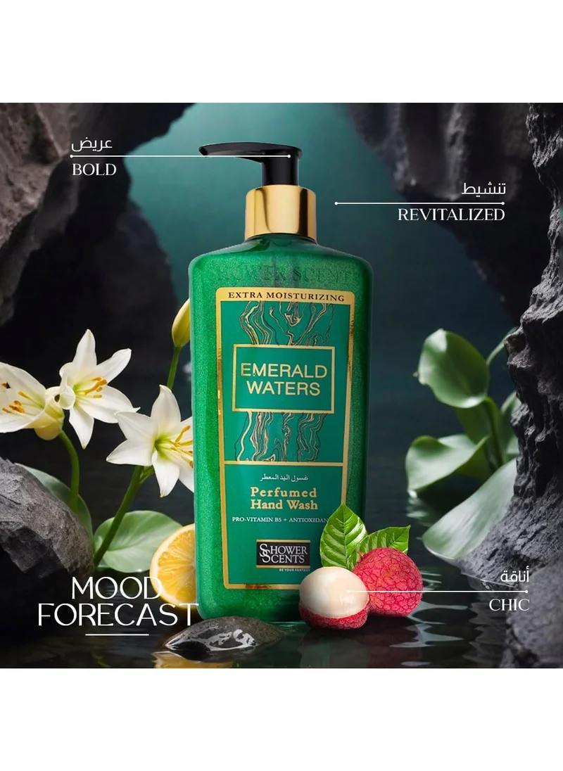 Shower Scents Shower Scents Emerald Waters Extra Moisturizing Perfumed Hand Wash with Pro -Vitamin B5, Vitamin E and Antioxidants 312ml
