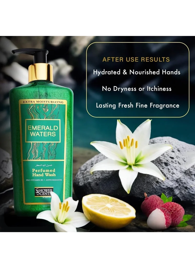 Shower Scents Shower Scents Emerald Waters Extra Moisturizing Perfumed Hand Wash with Pro -Vitamin B5, Vitamin E and Antioxidants 312ml