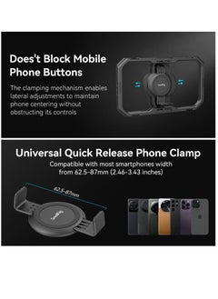Generic Universal Quick Release Phone Cage, Aluminium Alloy Magnetic Smartphone Video Rig Support for Apple MagSafe, Sturdy Phone Video Stabilizer Case for iPhone for Samsung for Huawei and More-4299  - Image 5