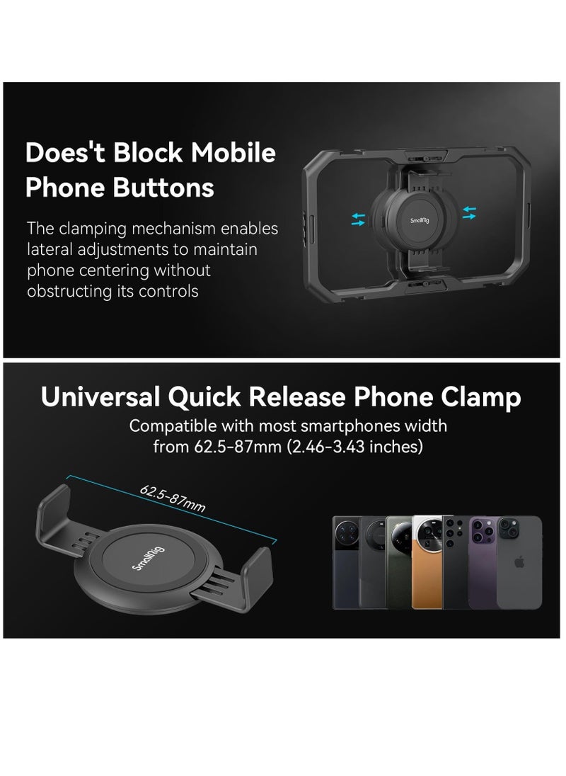 Generic Universal Quick Release Phone Cage, Aluminium Alloy Magnetic Smartphone Video Rig Support for Apple MagSafe, Sturdy Phone Video Stabilizer Case for iPhone for Samsung for Huawei and More-4299  - Image 5