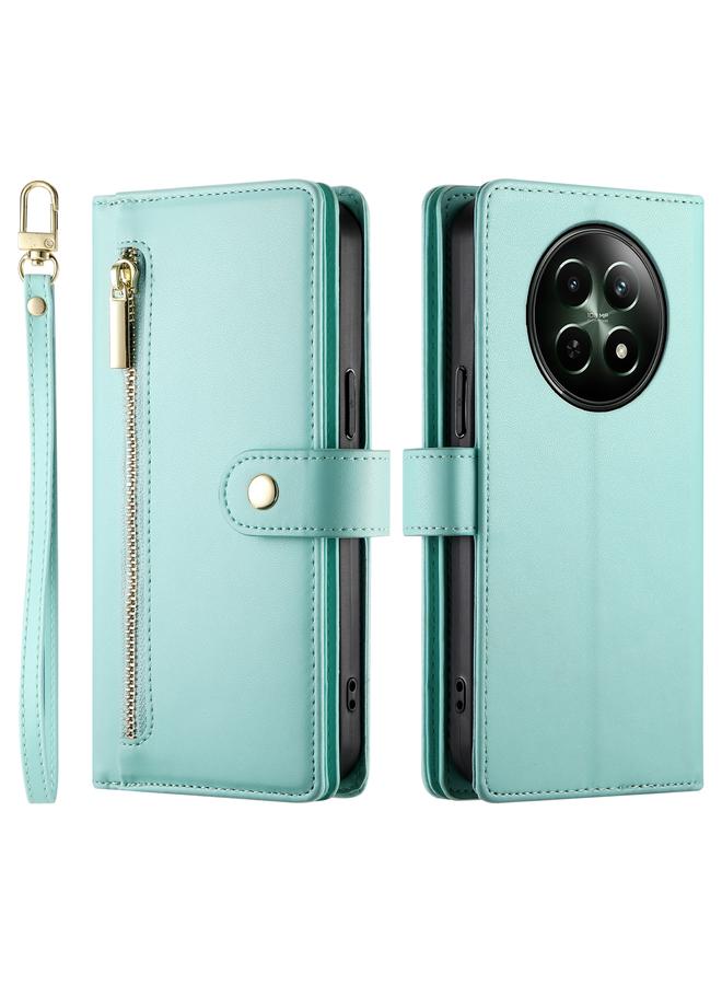 erorex Case For Realme 12 5G Nine Card-slot Zipper Wallet Bag Leather Phone Case - Image 2