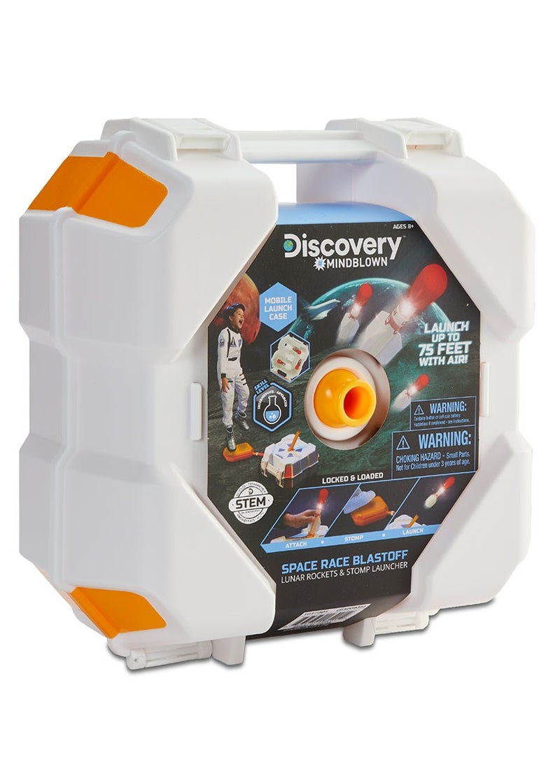 Discovery Mindblown Stomp Launcher Rockets with 3 Light Up Rockets - Space Race Blast Off Soar up to 75ft, STEM Toys for Kids 8+ Years  - Image 1