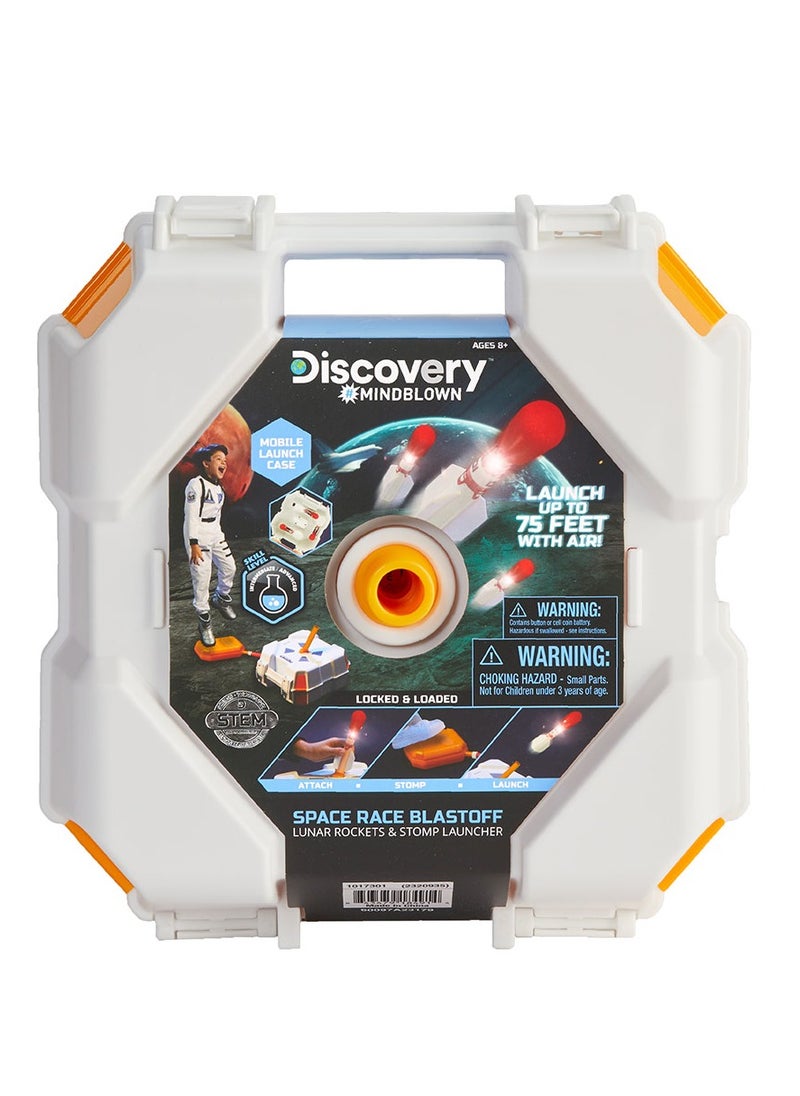 Discovery Mindblown Stomp Launcher Rockets with 3 Light Up Rockets - Space Race Blast Off Soar up to 75ft, STEM Toys for Kids 8+ Years  - Image 2