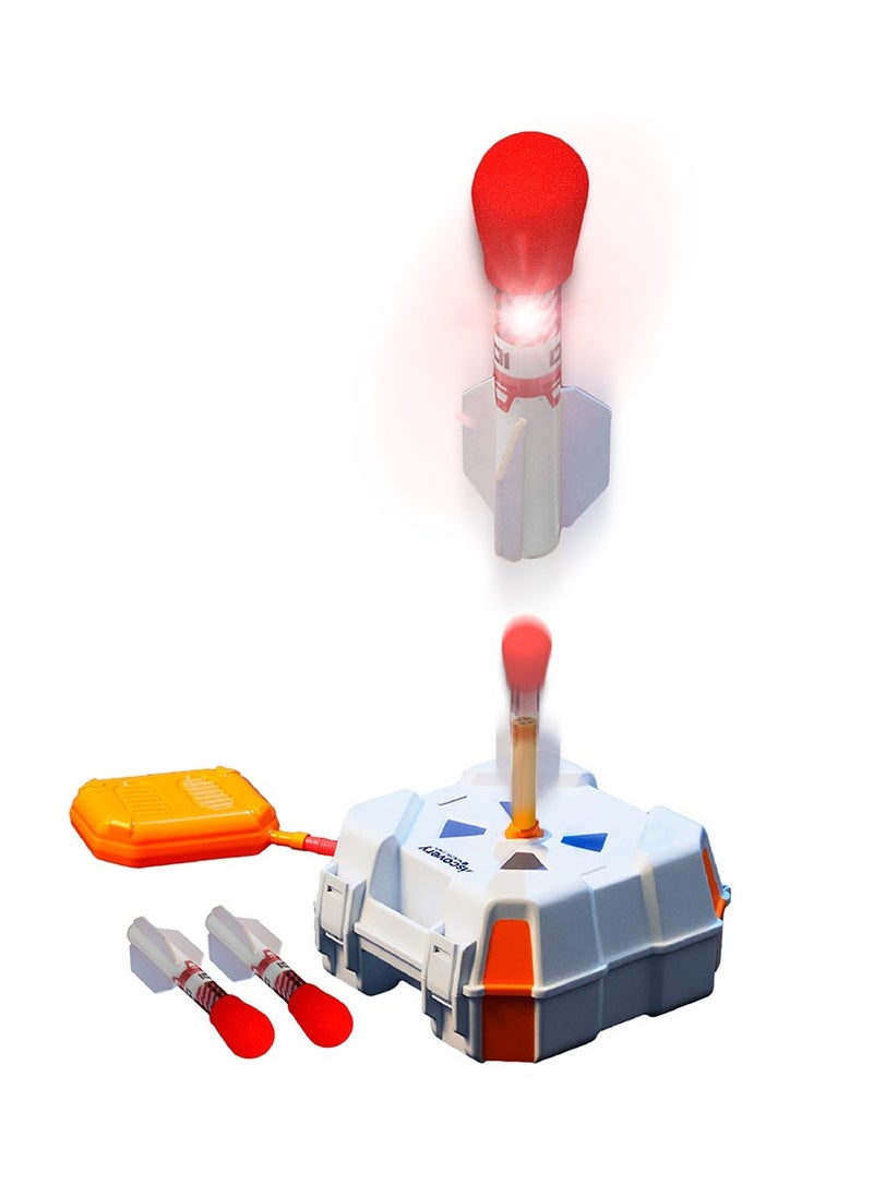 Discovery Mindblown Stomp Launcher Rockets with 3 Light Up Rockets - Space Race Blast Off Soar up to 75ft, STEM Toys for Kids 8+ Years  - Image 3