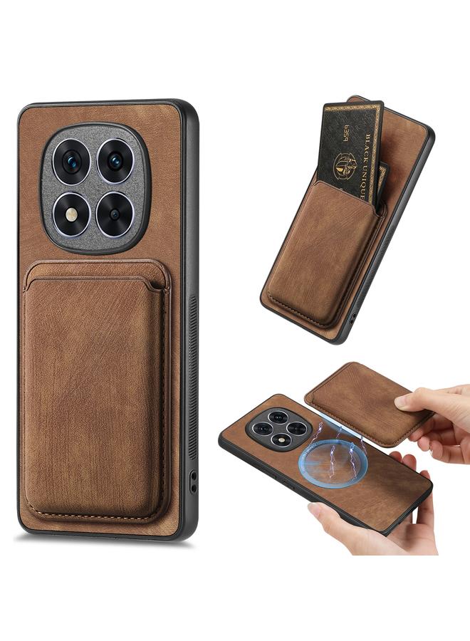 The Bros Case For Xiaomi Redmi Note 14 Pro+ 5G Retro Leather Card Bag Magnetic Phone Case