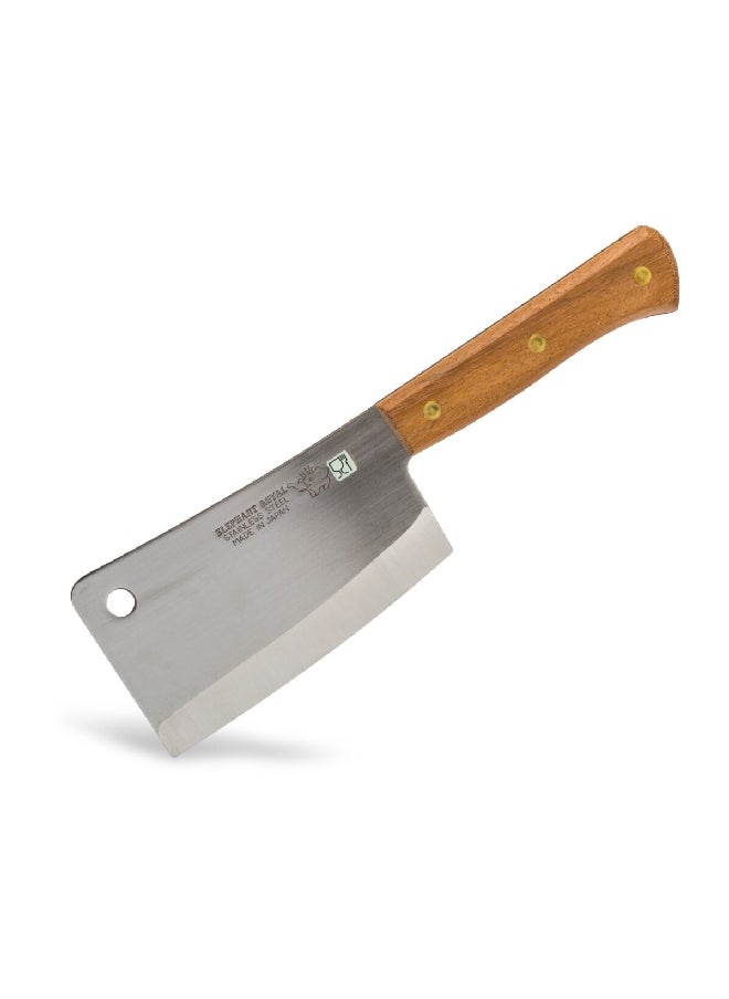 Elephant Royal - Corrosion-Resistant Stainless Steel Cleaver Knife Silver and Brown 15 cm ‎1002-M2-6 - Image 1